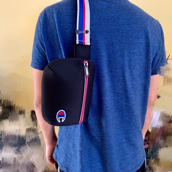 champion waist bag blue